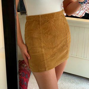 Forever 21 Tan Corduroy Mini Skirt